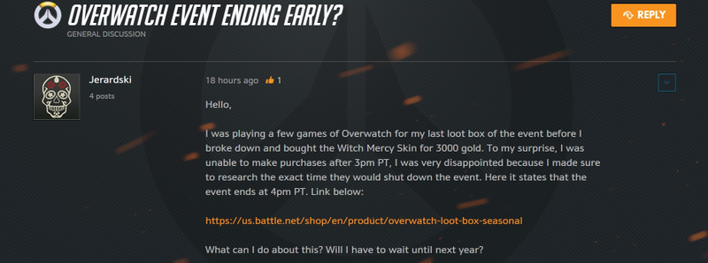Illustration for article titled Overwatch Halloween Event Ends Early, Leaving Some Players Hanging